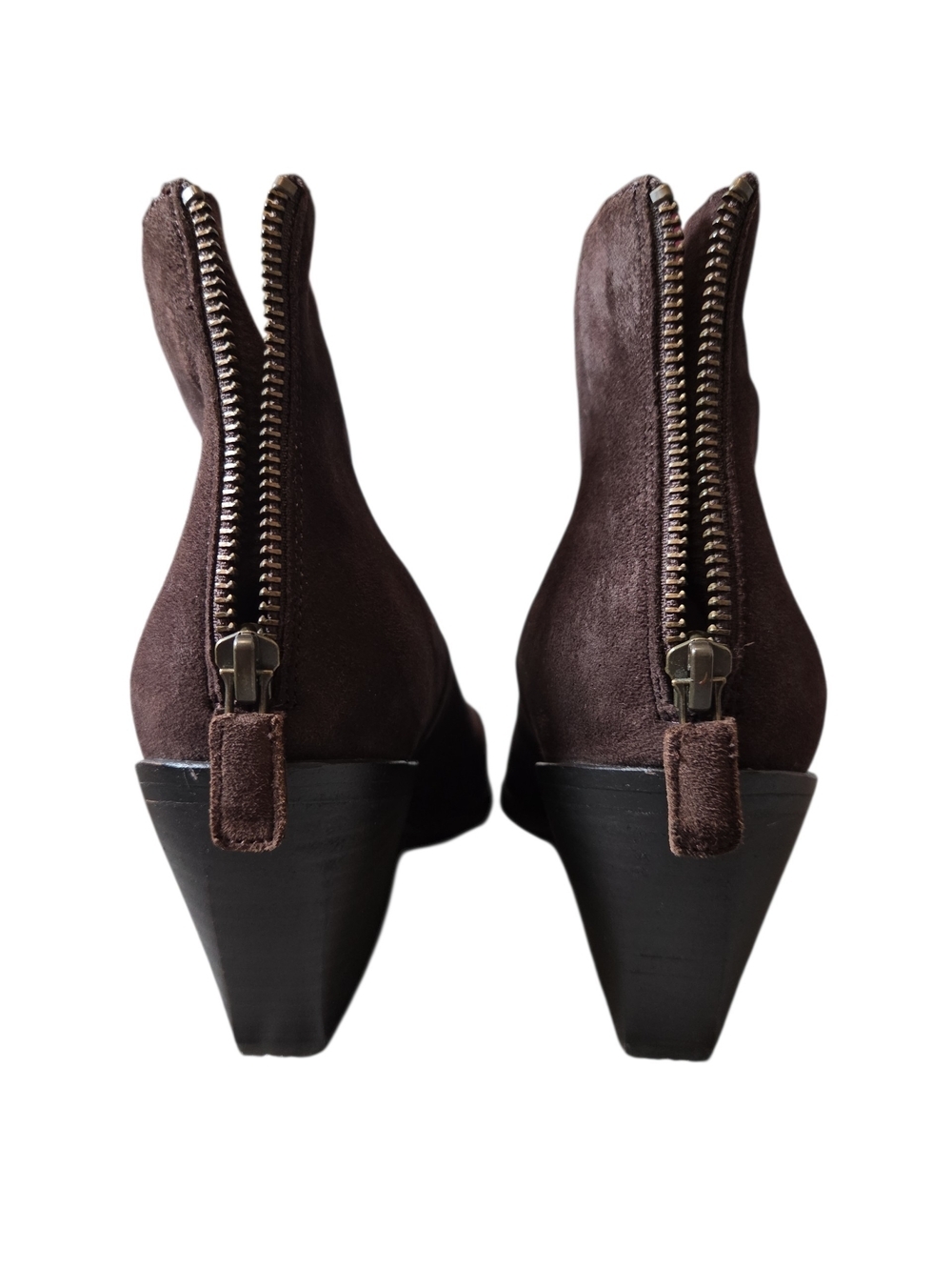 Eileen Fisher Peer-Su Dark Brown Suede Ankle Booties 8.5 - Picture 5 of 11
